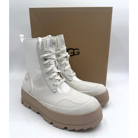 Uggs THE UGG LUG Women's NWD Boot White/Tan US Size 9.5 Medium NIB - Picture 1 of 12